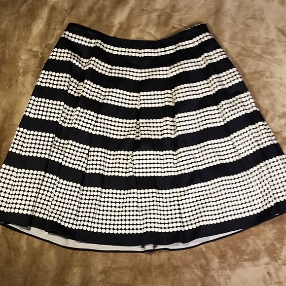 Talbots Dresses & Skirts - NEW Talbots Navy White Polka Dots Stripes Skirt
